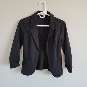 Candie's Cropped Blazer 3/4 Sleeves Black Size M